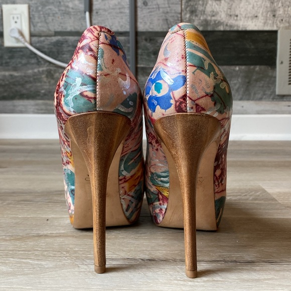 Aldo floral platform heels size 40 - Picture 4 of 7